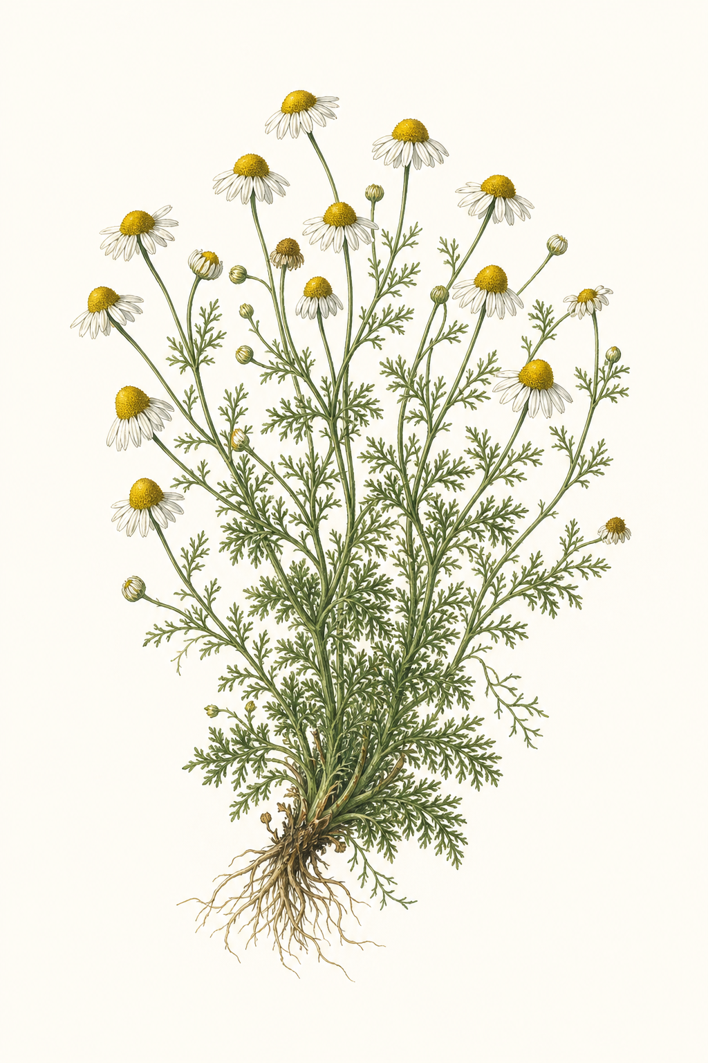 Botanical illustration of Calypso Chamomile