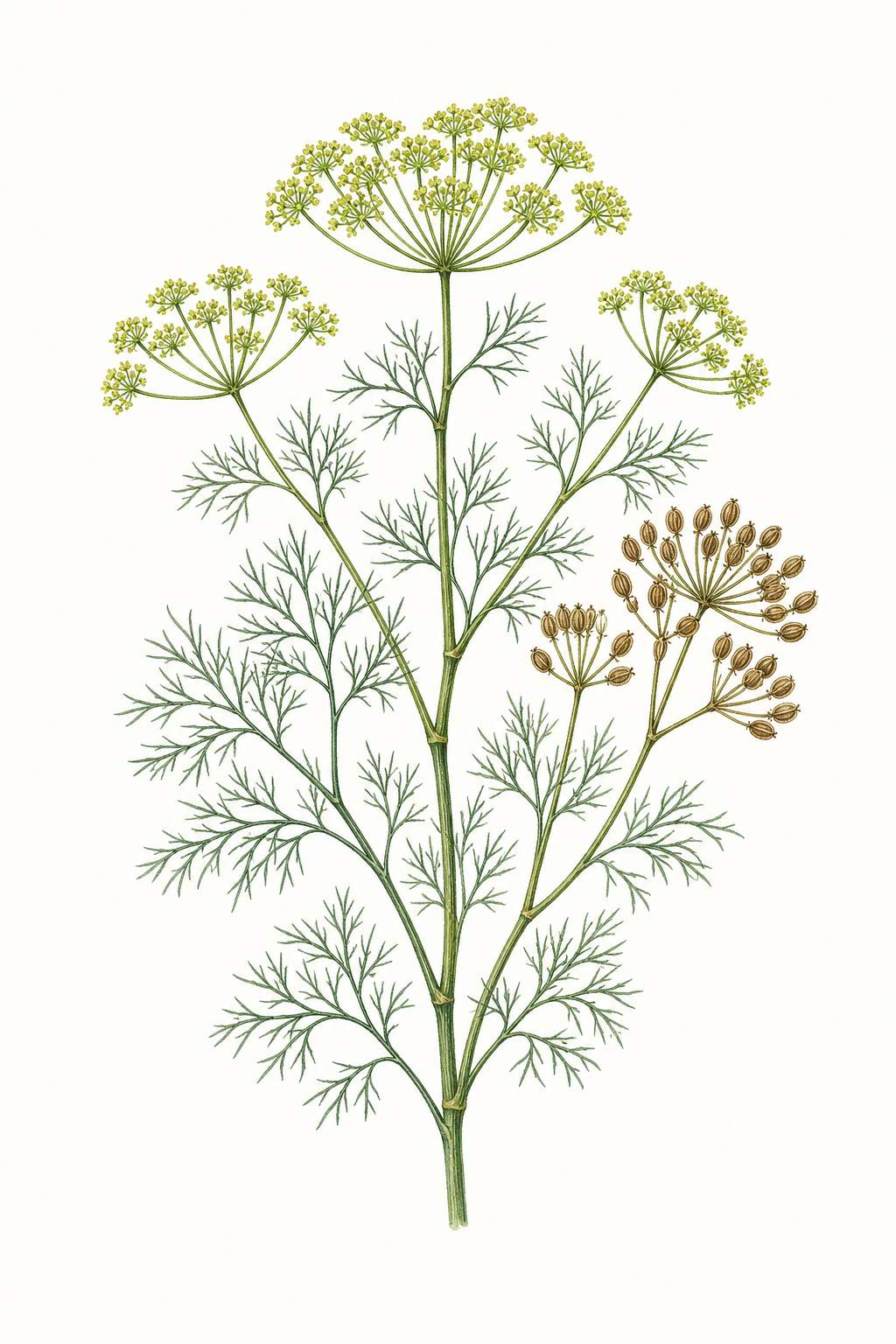 Botanical illustration of Fernleaf Dill