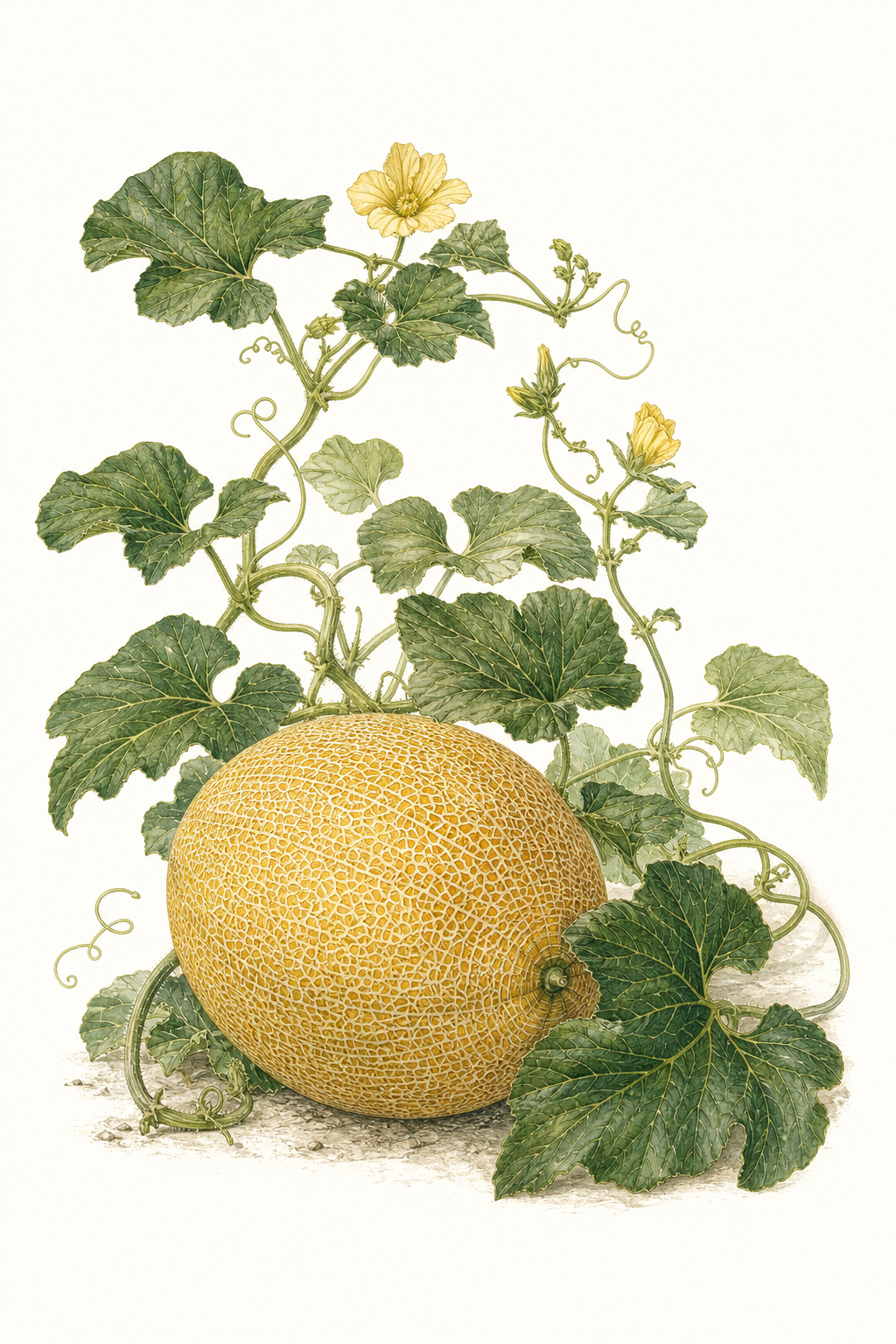 Botanical illustration of Hale's Best Jumbo