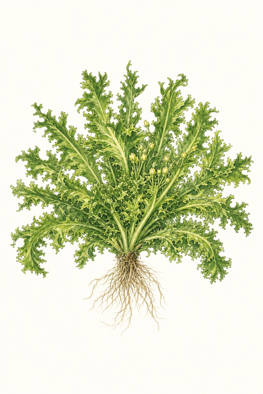Botanical illustration of Drunken Woman Frizzy Headed