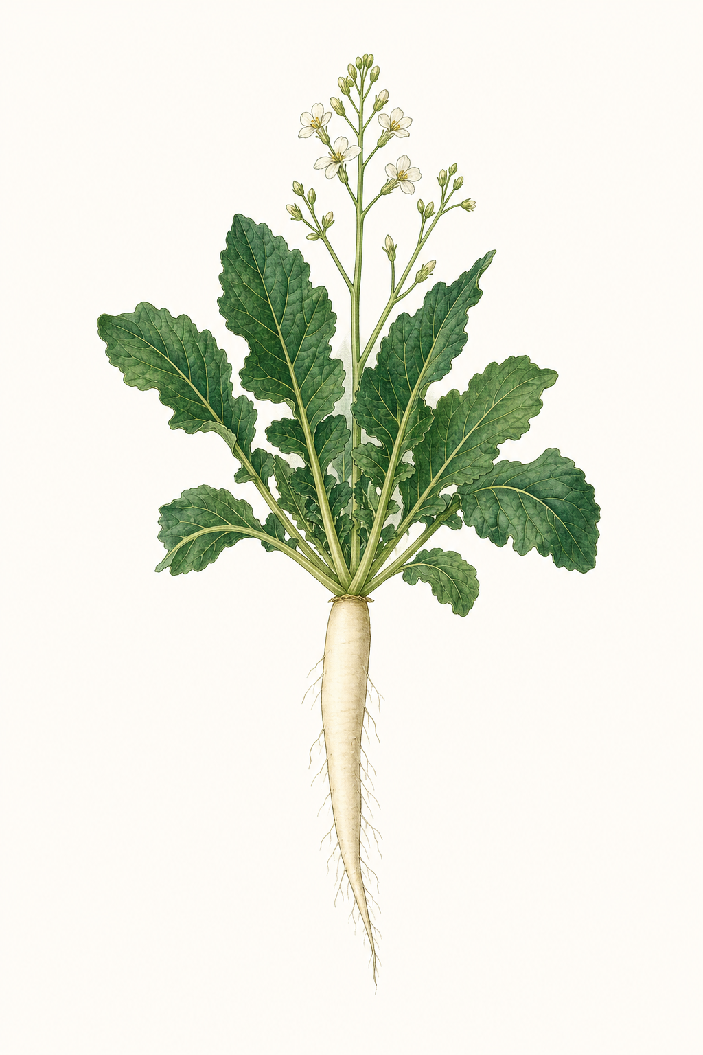 Botanical illustration of Long White
