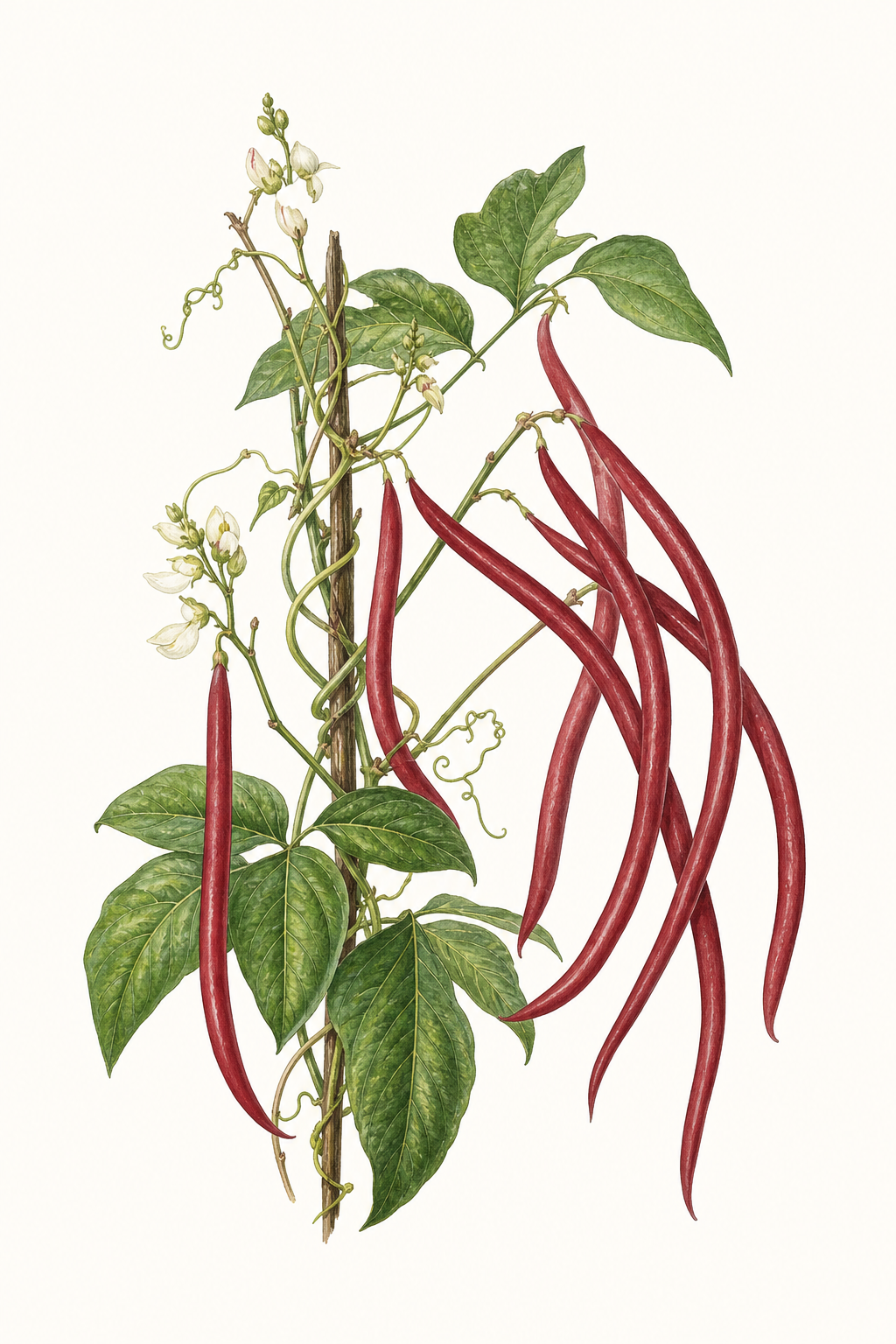 Botanical illustration of Red Noodle