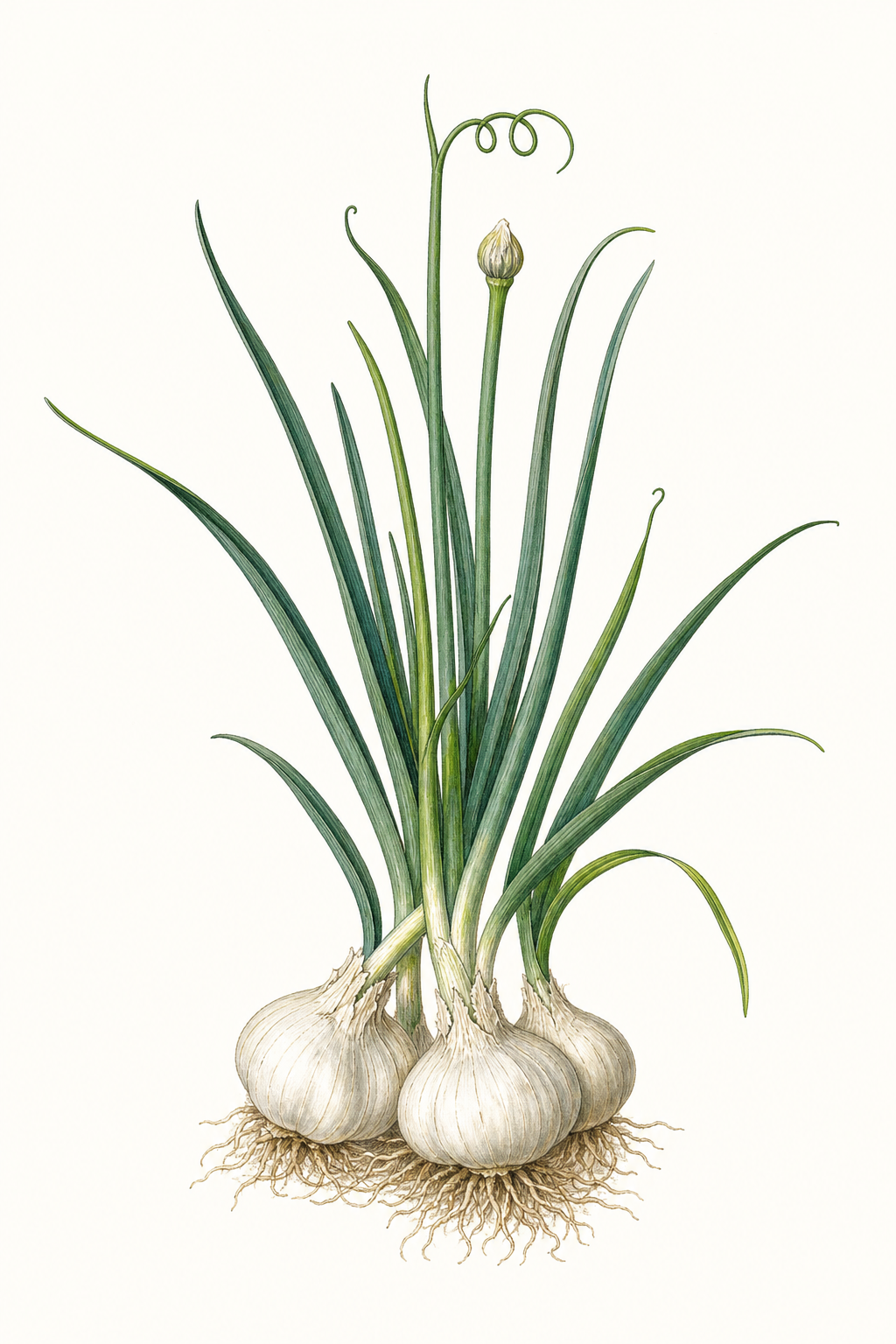 Botanical illustration of German White