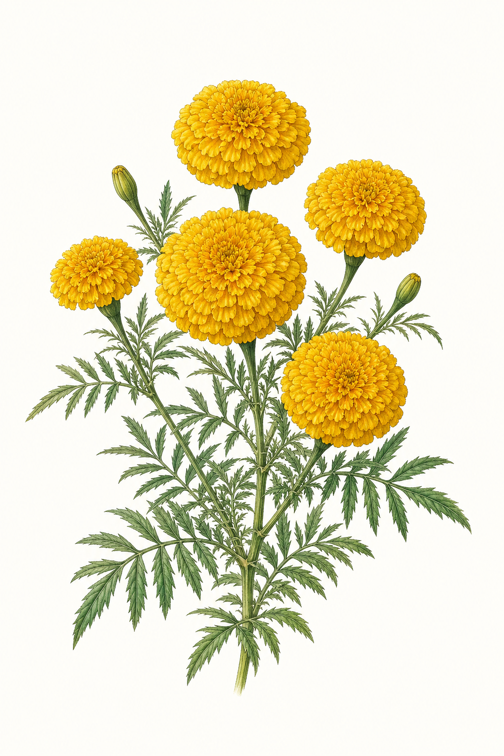 Botanical illustration of Taishan Yellow