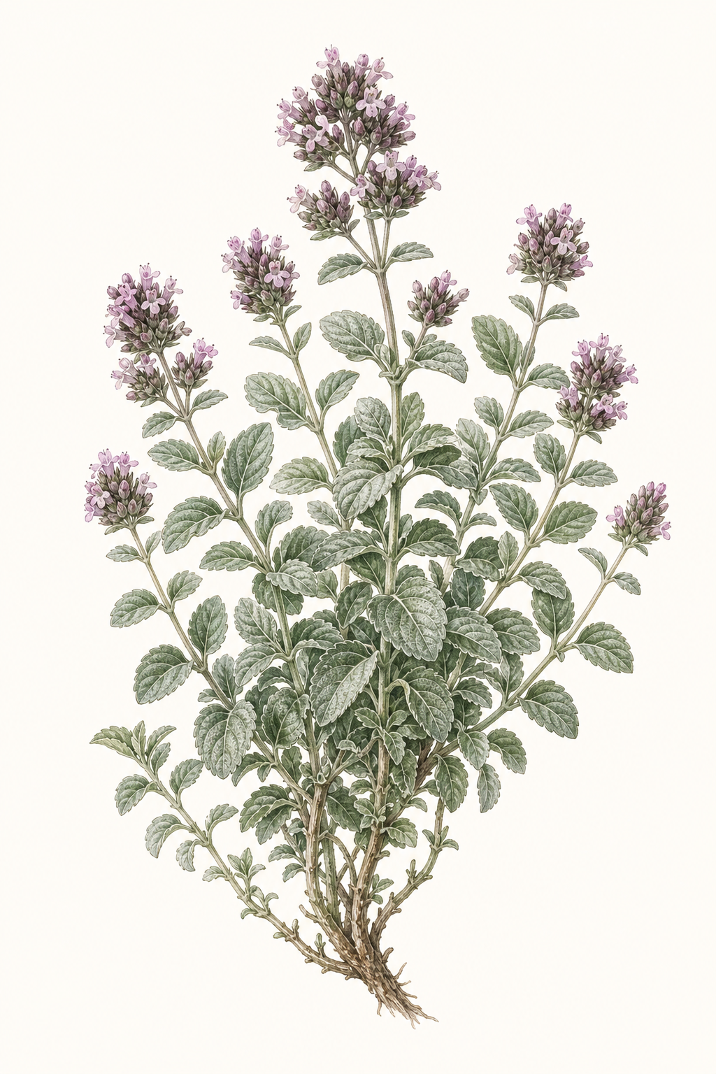 Botanical illustration of Syrian Oregano