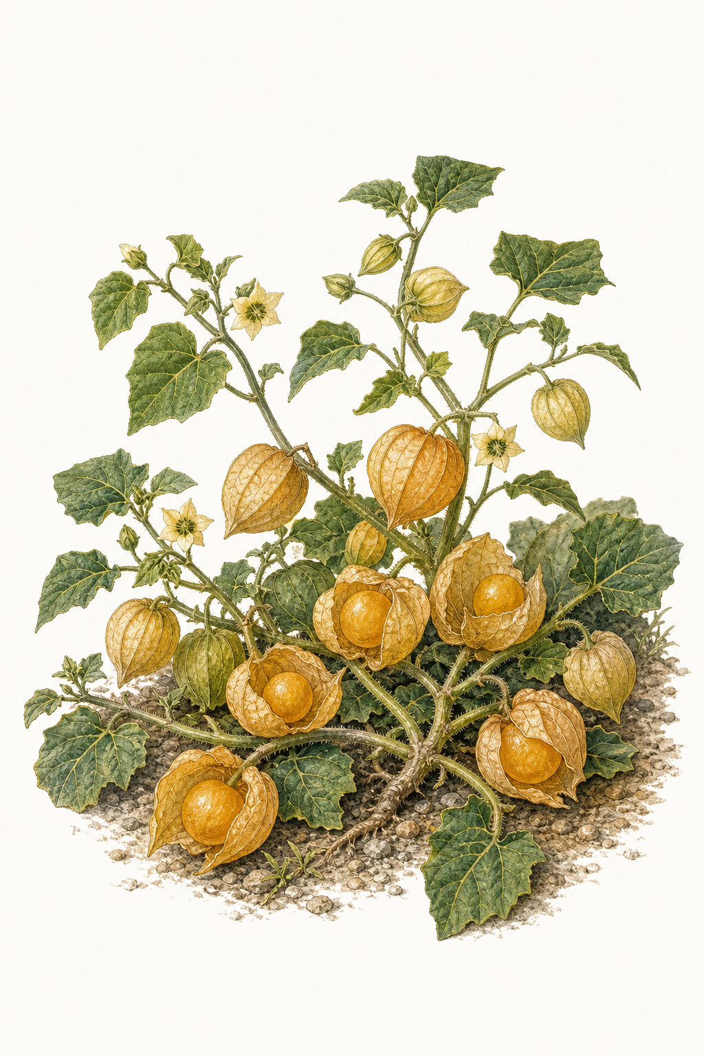 Botanical illustration of Giant Ground Cherry