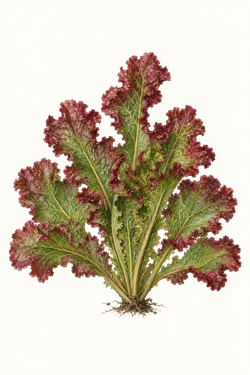 Botanical illustration of Rouge d'Hiver