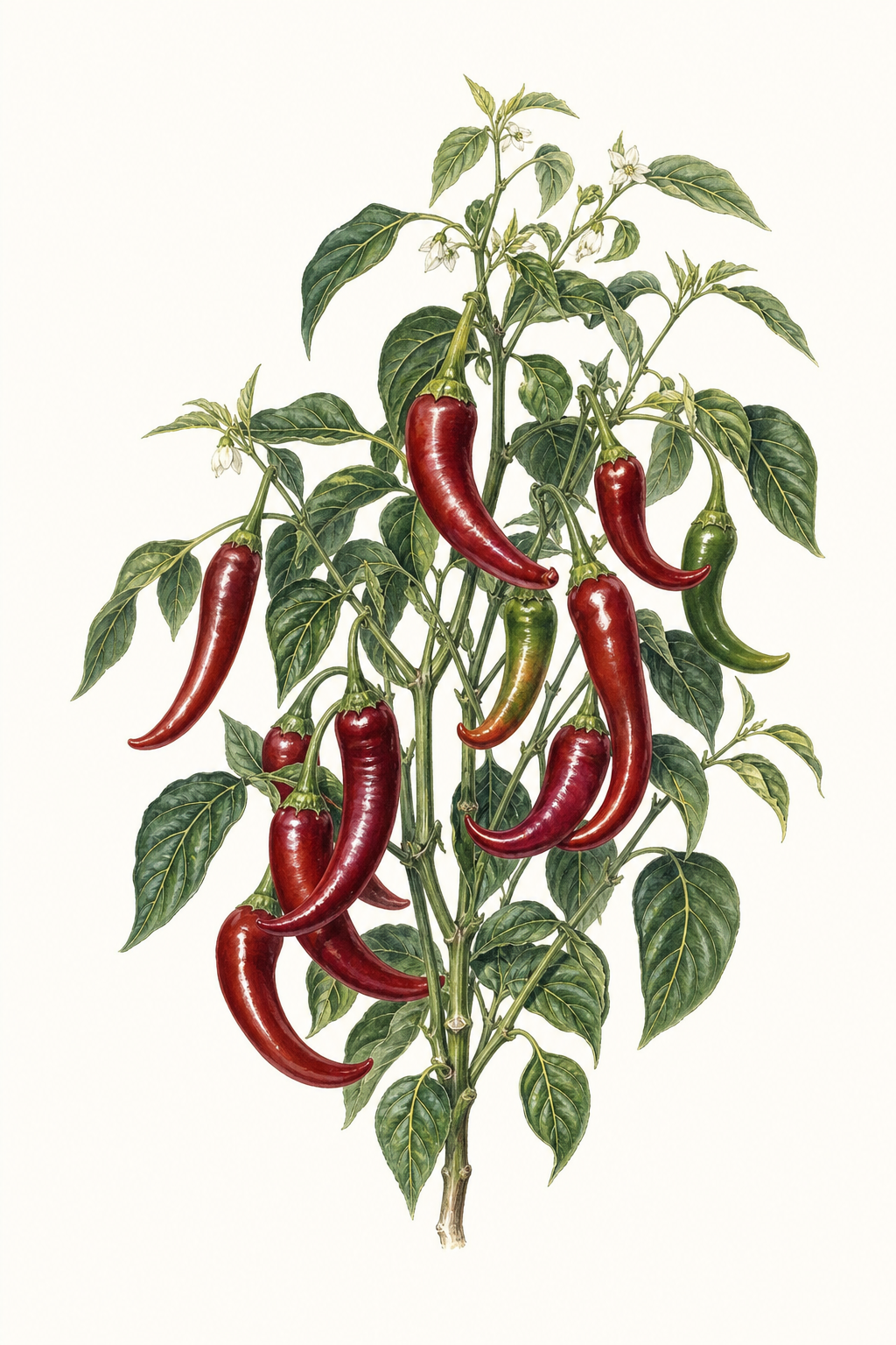 Botanical illustration of Corno di Toro Rosso