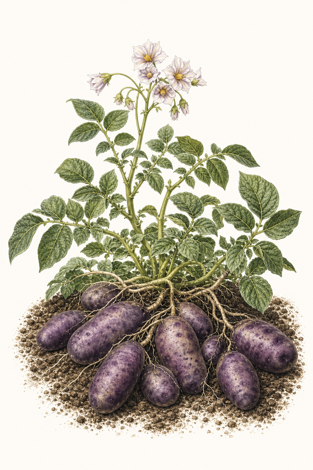 Botanical illustration of Purple Viking