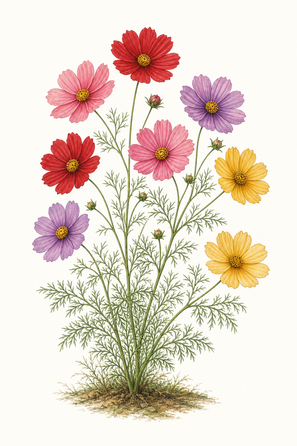 Botanical illustration of Sensation Mixed