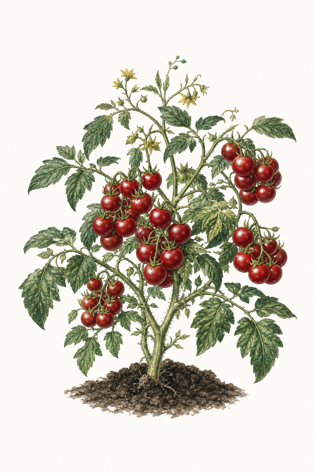 Botanical illustration of Bing Cherry