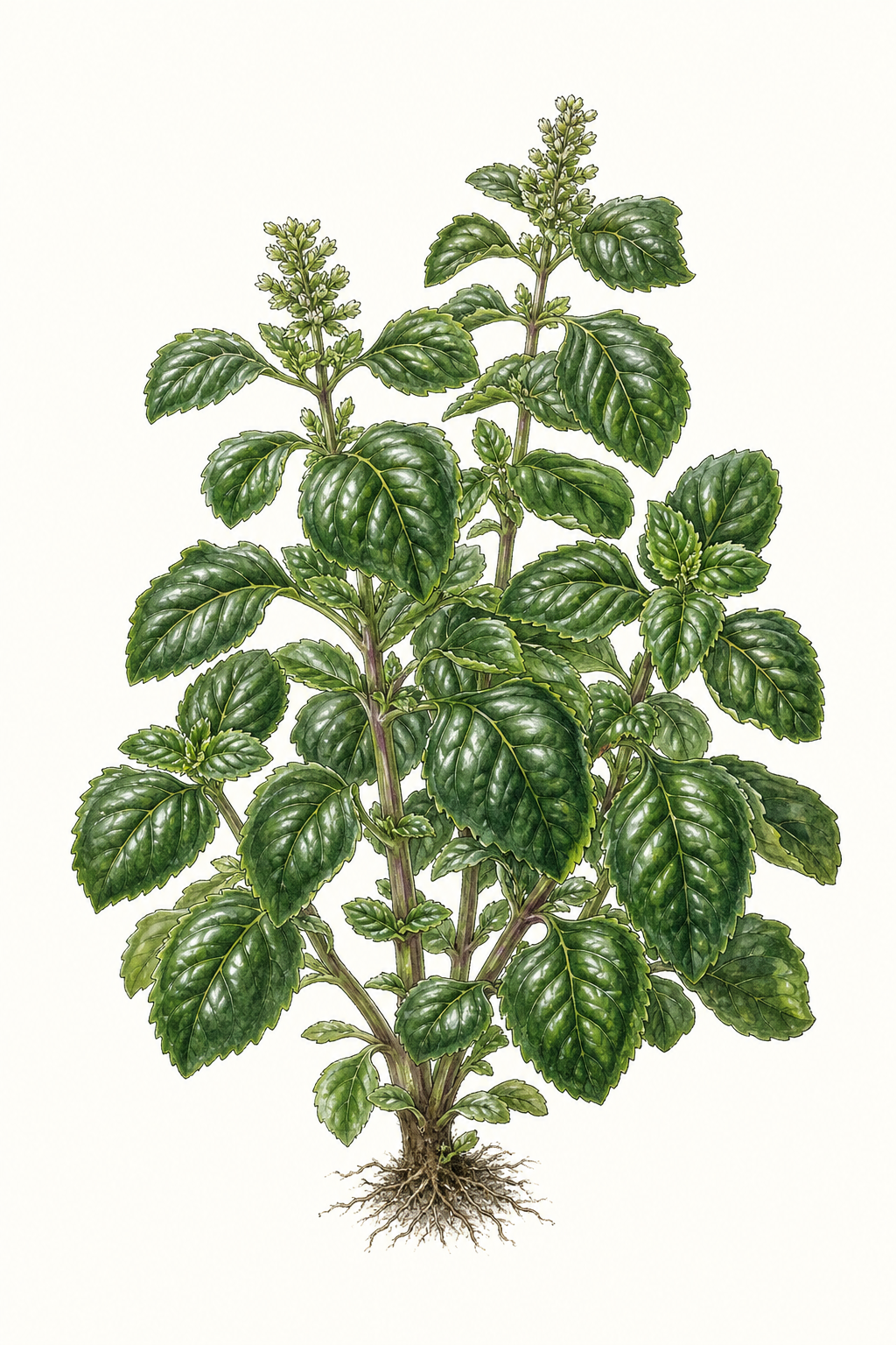 Botanical illustration of Nufar Basil