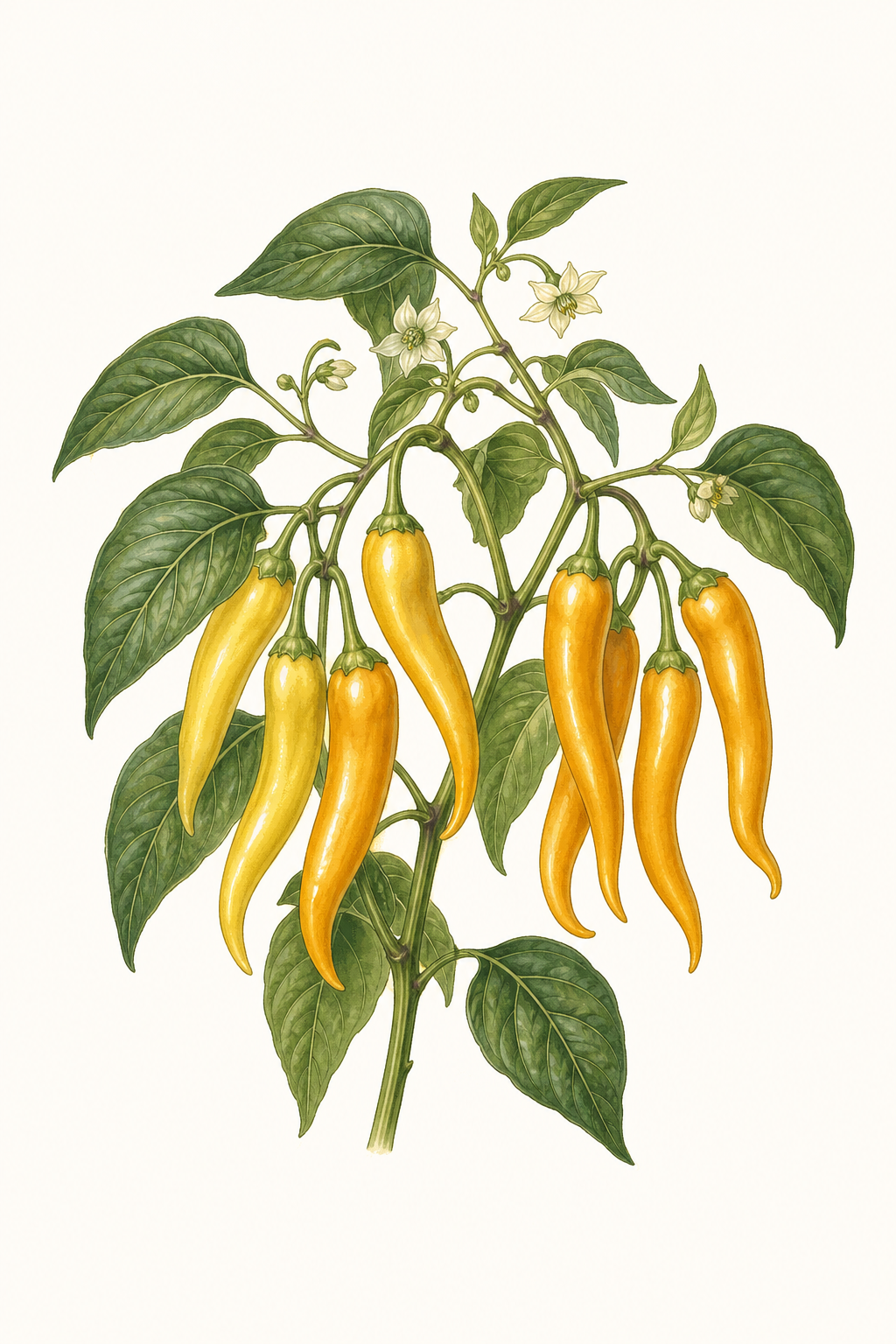 Botanical illustration of Sweet Hungarian Wax