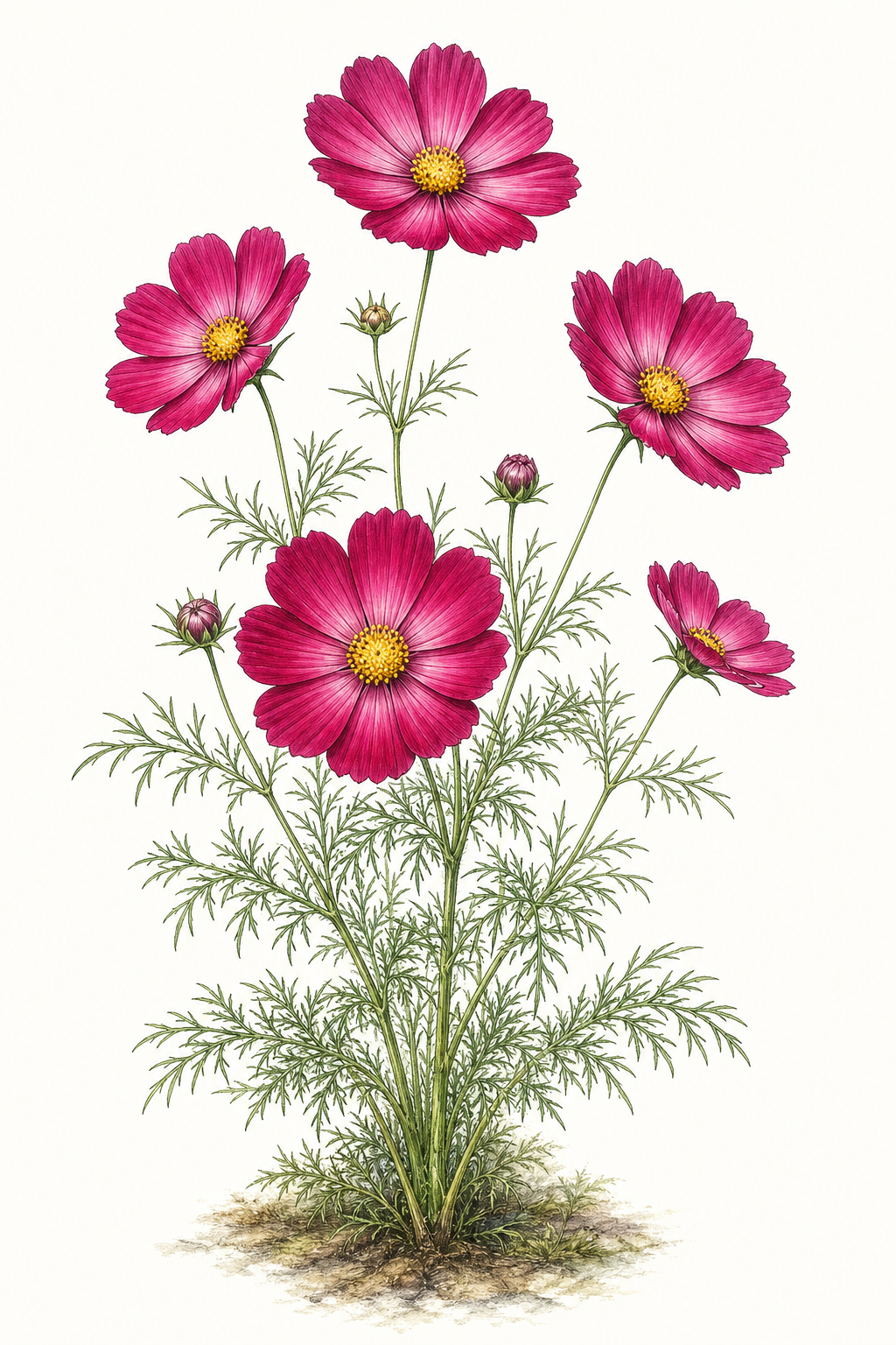 Botanical illustration of Sensation Dazzler