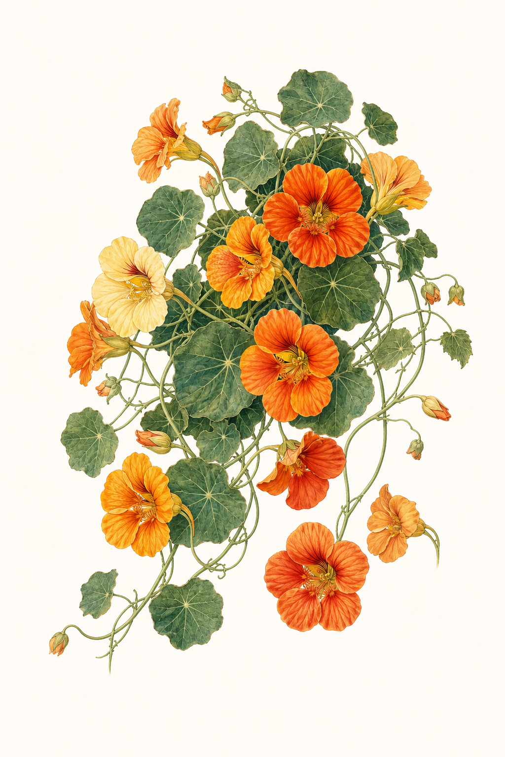 Botanical illustration of Alaska Nasturtium