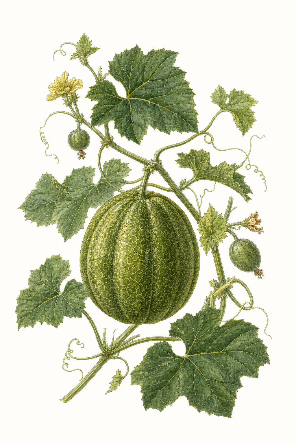 Botanical illustration of Ananas D'Amerique A Chair Verte