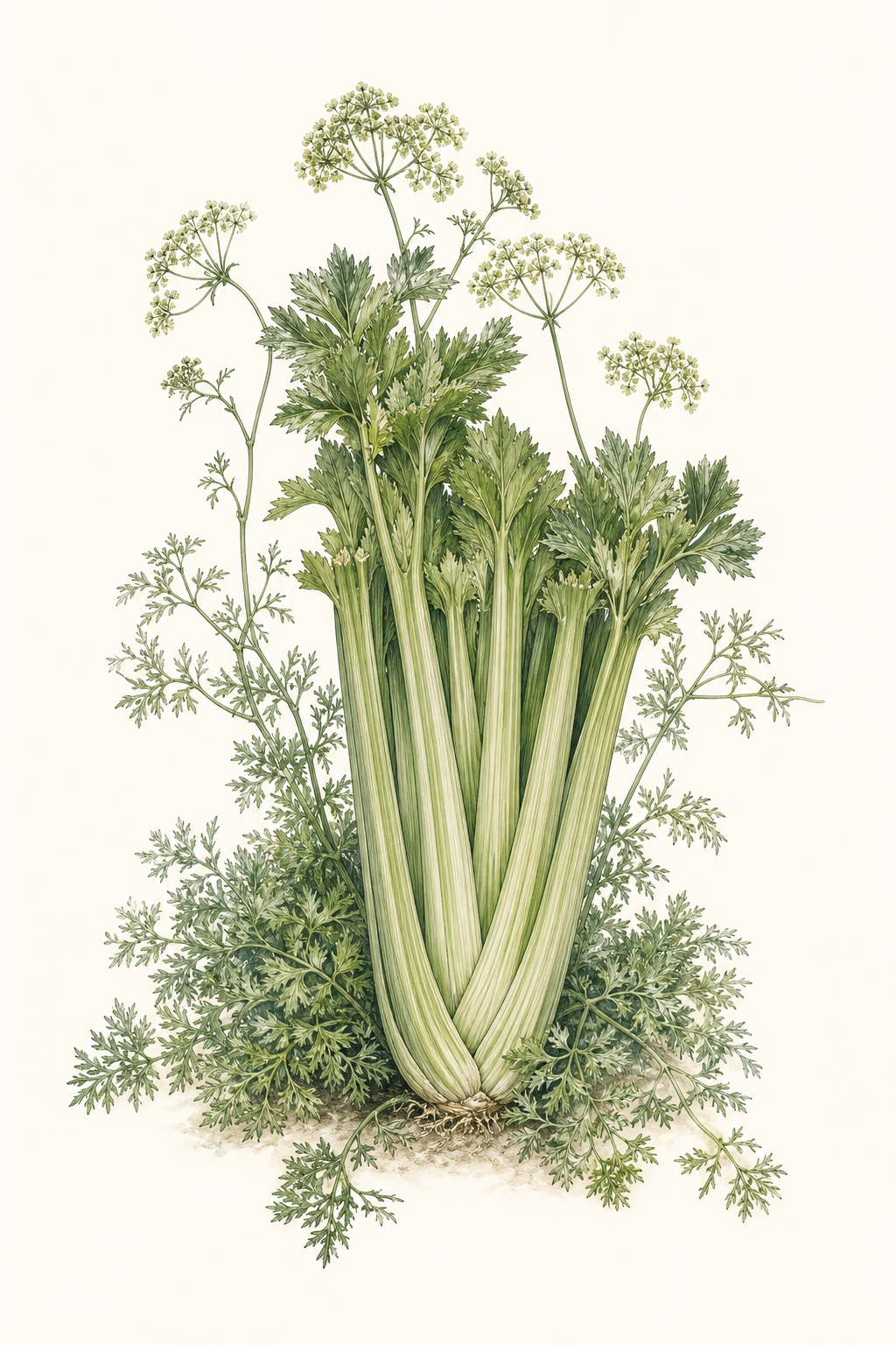 Botanical illustration of Giant Pascal