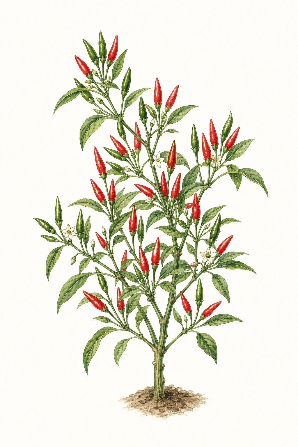 Botanical illustration of Thai Hot