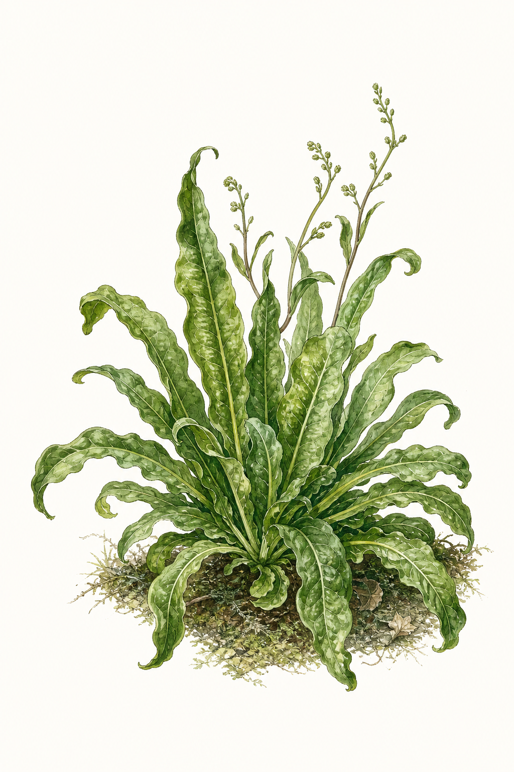 Botanical illustration of Green Deer Tongue
