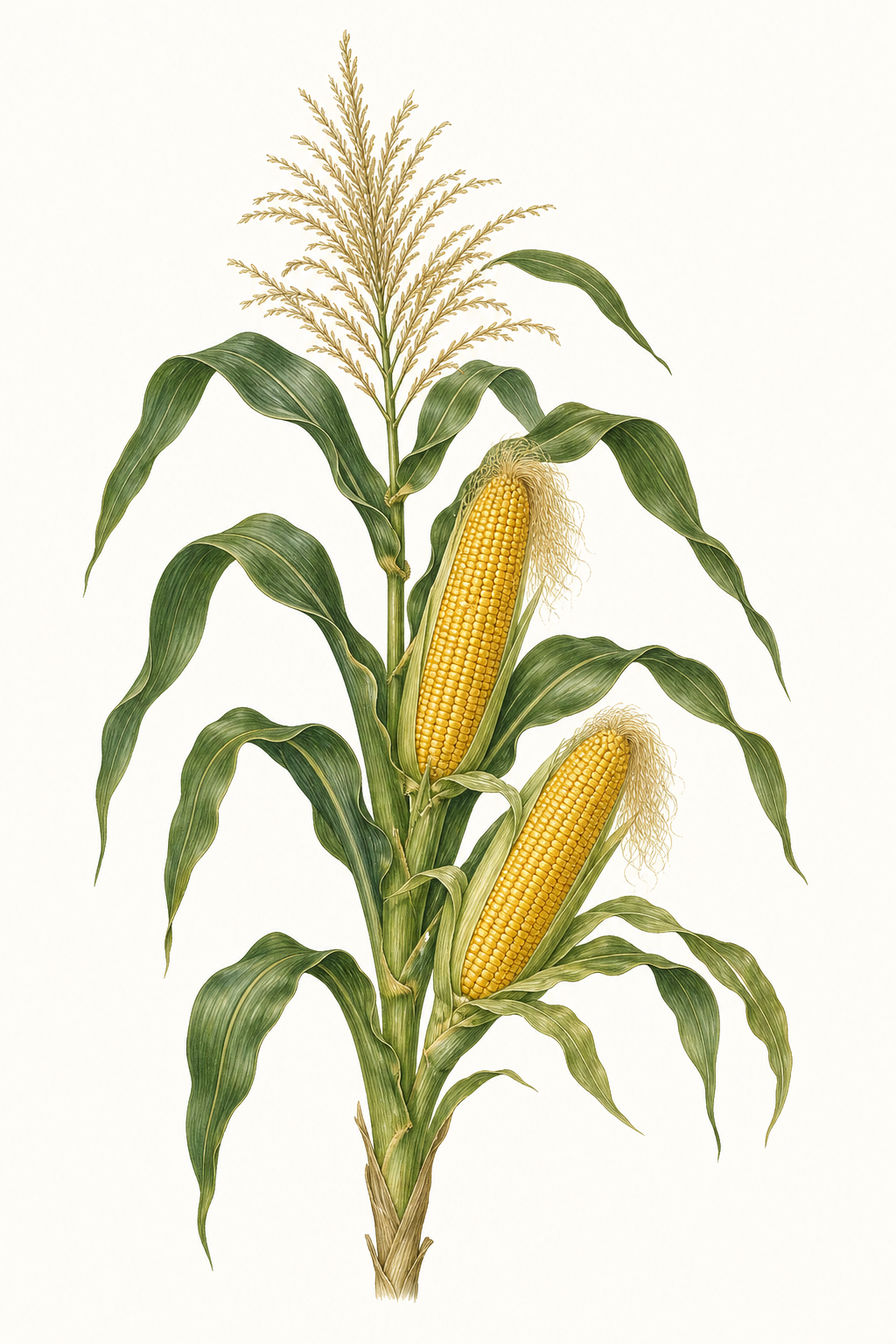 Botanical illustration of Sweet Corn 5