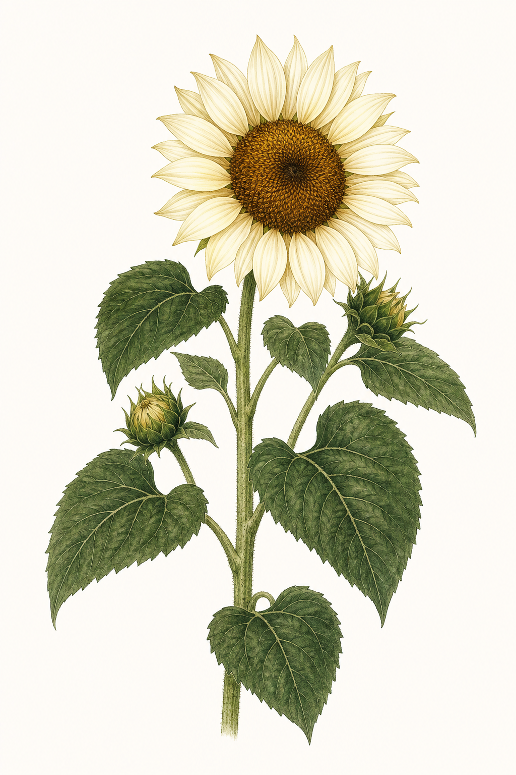Botanical illustration of Italian White
