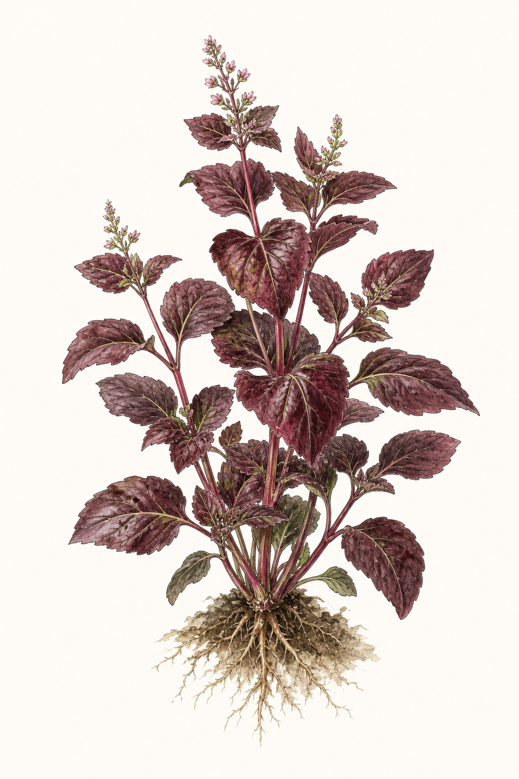 Botanical illustration of Genovese Red Freddy