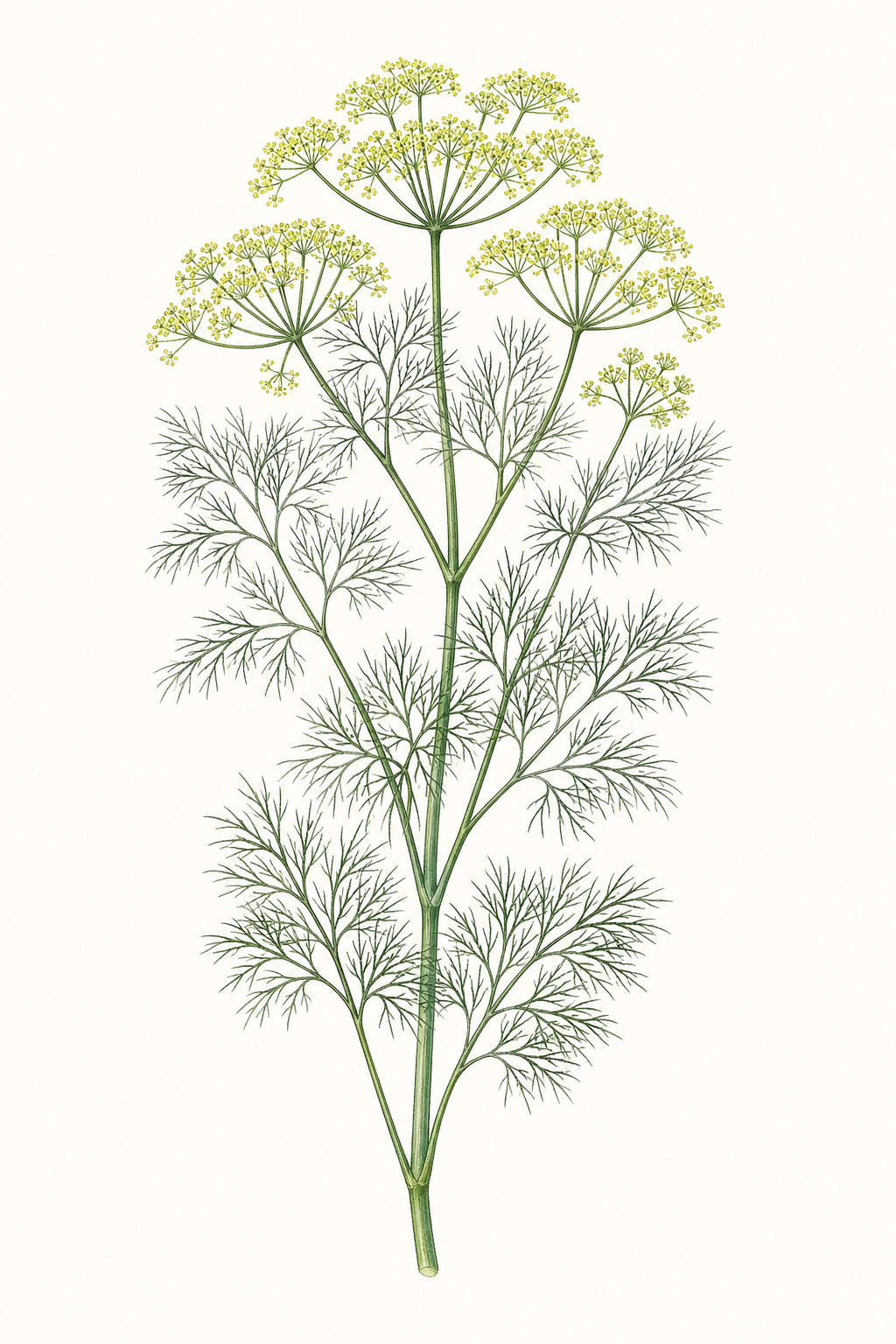 Botanical illustration of Vierling Dill