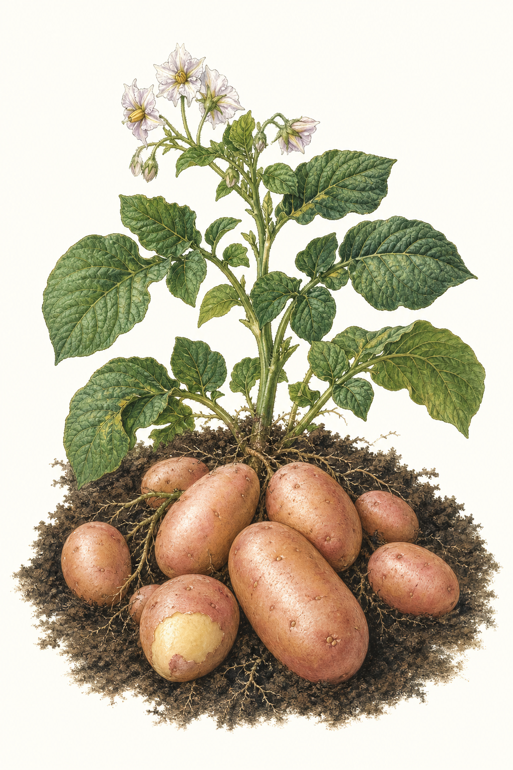 Botanical illustration of Rose Gold