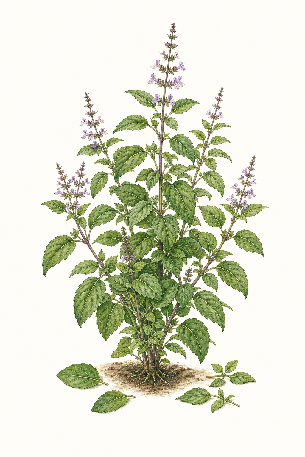 Botanical illustration of Amrita Tulsi