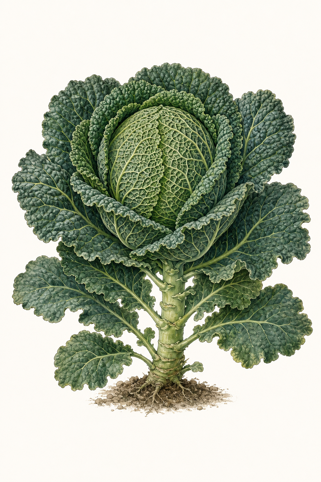 Botanical illustration of Ormskirk Savoy