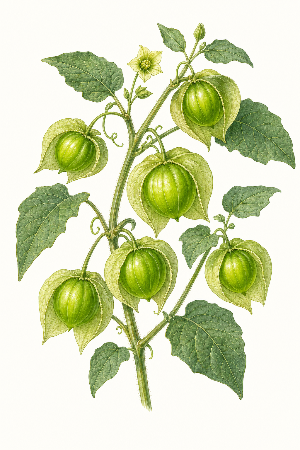 Botanical illustration of Amarylla Tomatillo