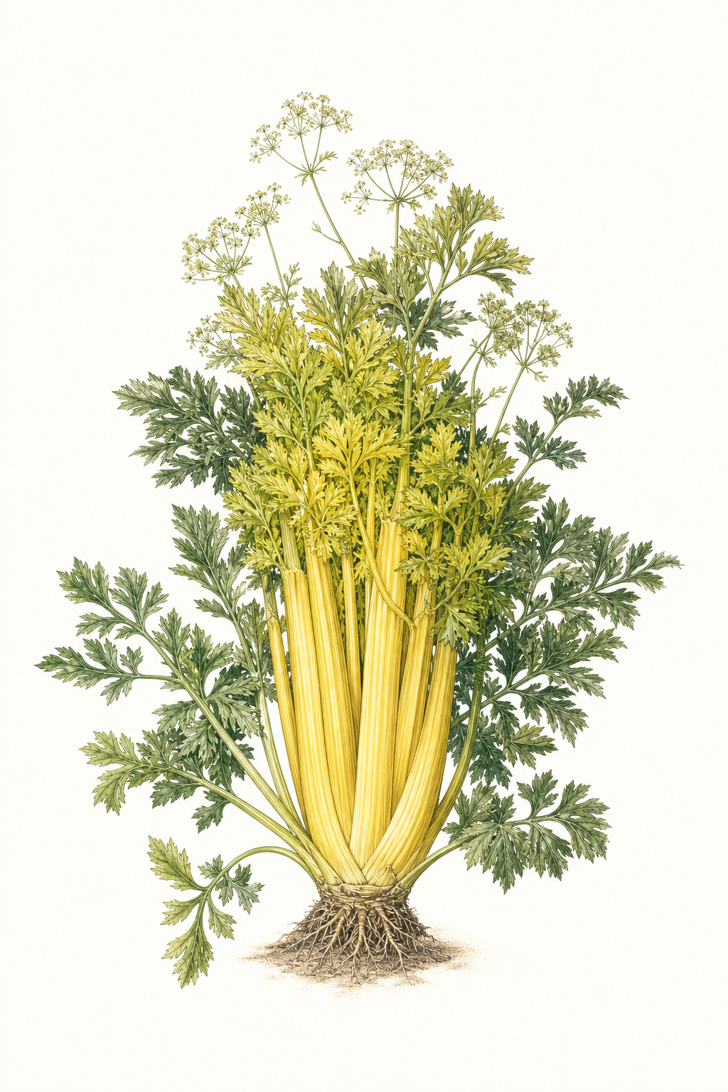 Botanical illustration of Golden Pascal