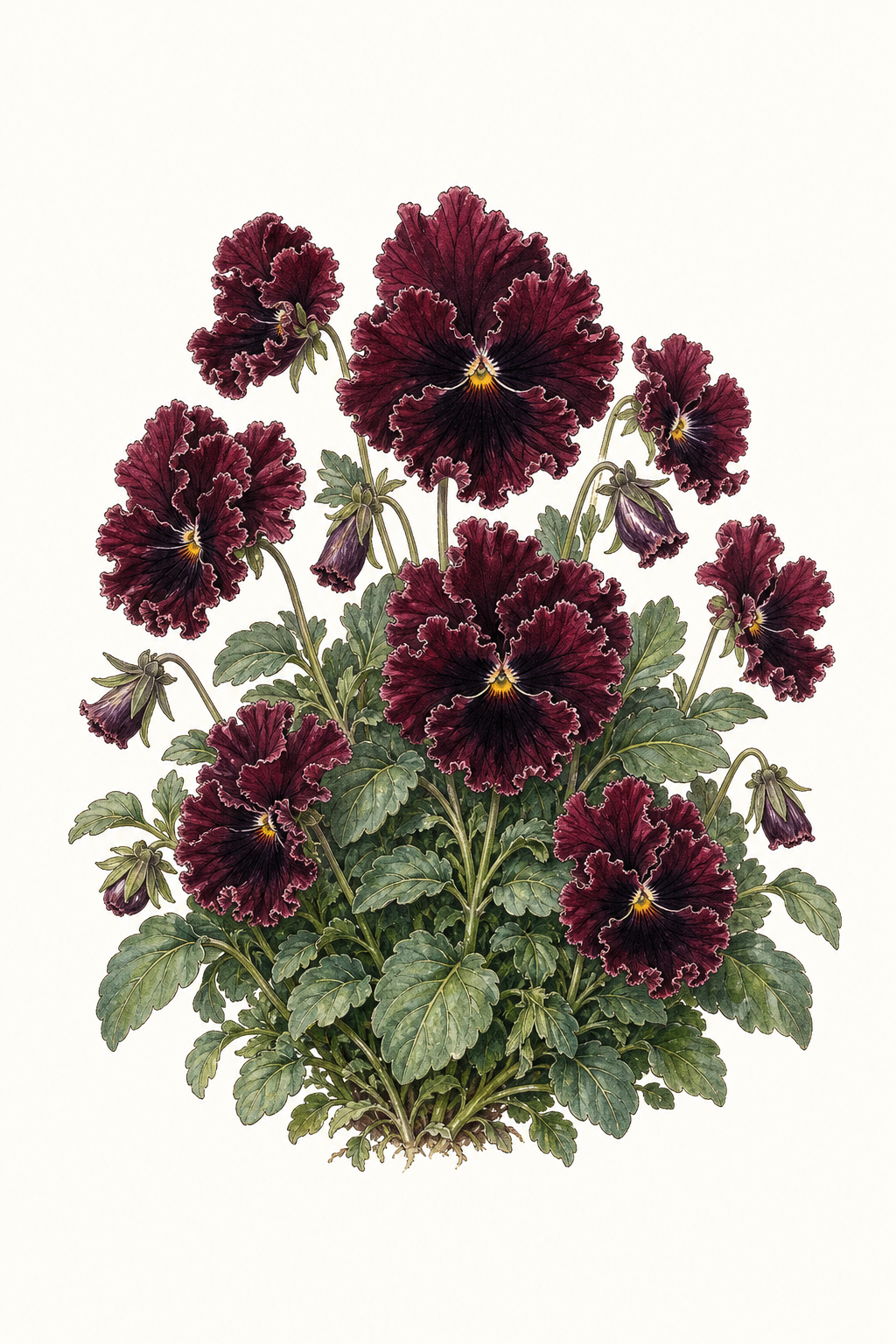 Botanical illustration of Frizzle Sizzle Burgundy