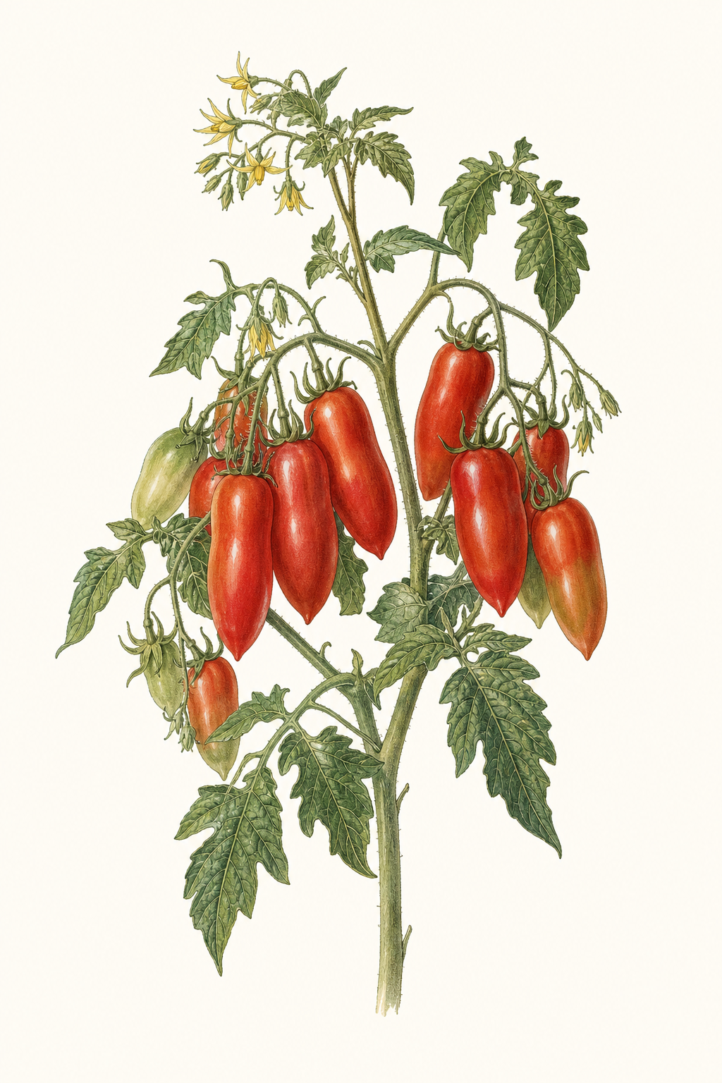 Botanical illustration of San Marzano Gigante 3