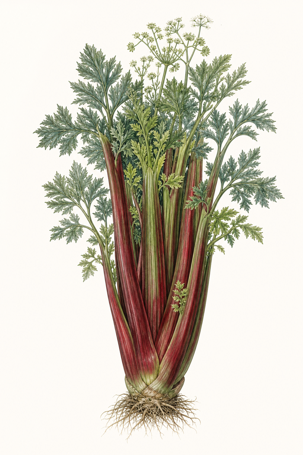 Botanical illustration of Giant Red Celery