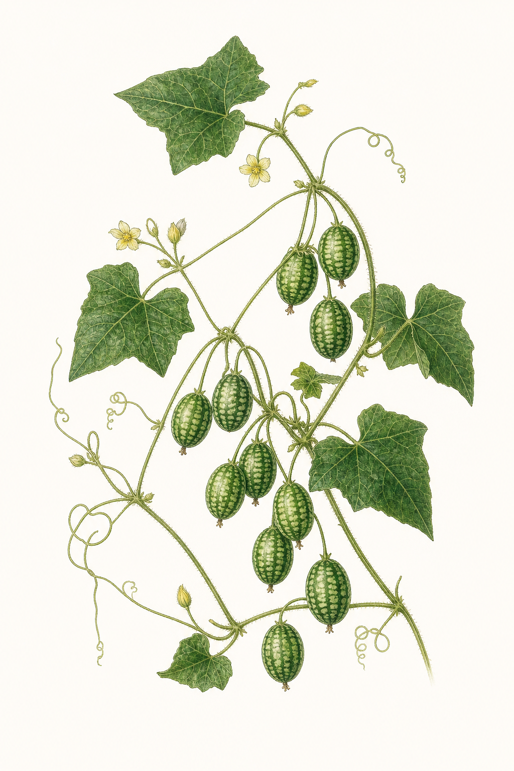 Botanical illustration of Cucamelon