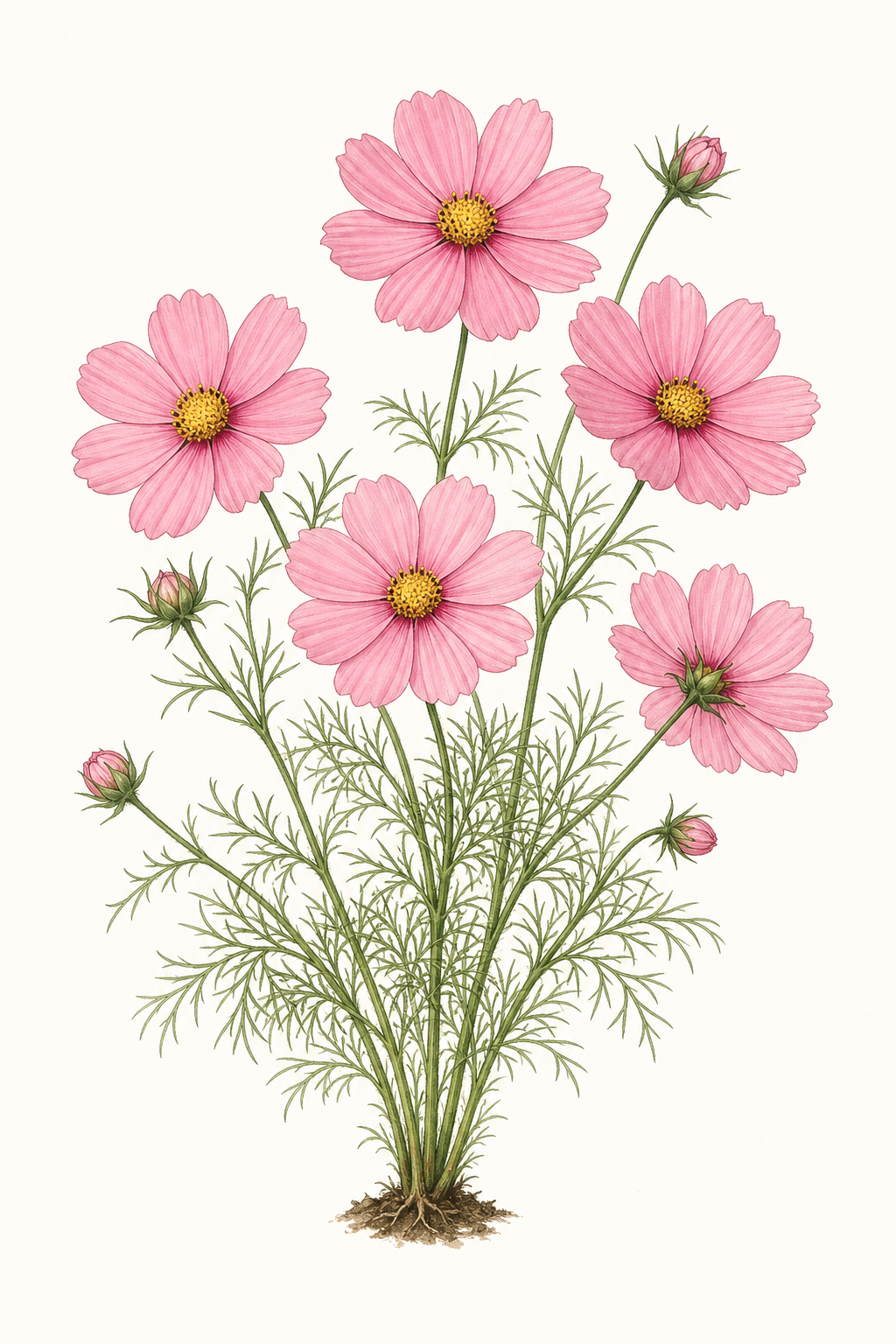 Botanical illustration of Sonata Pink