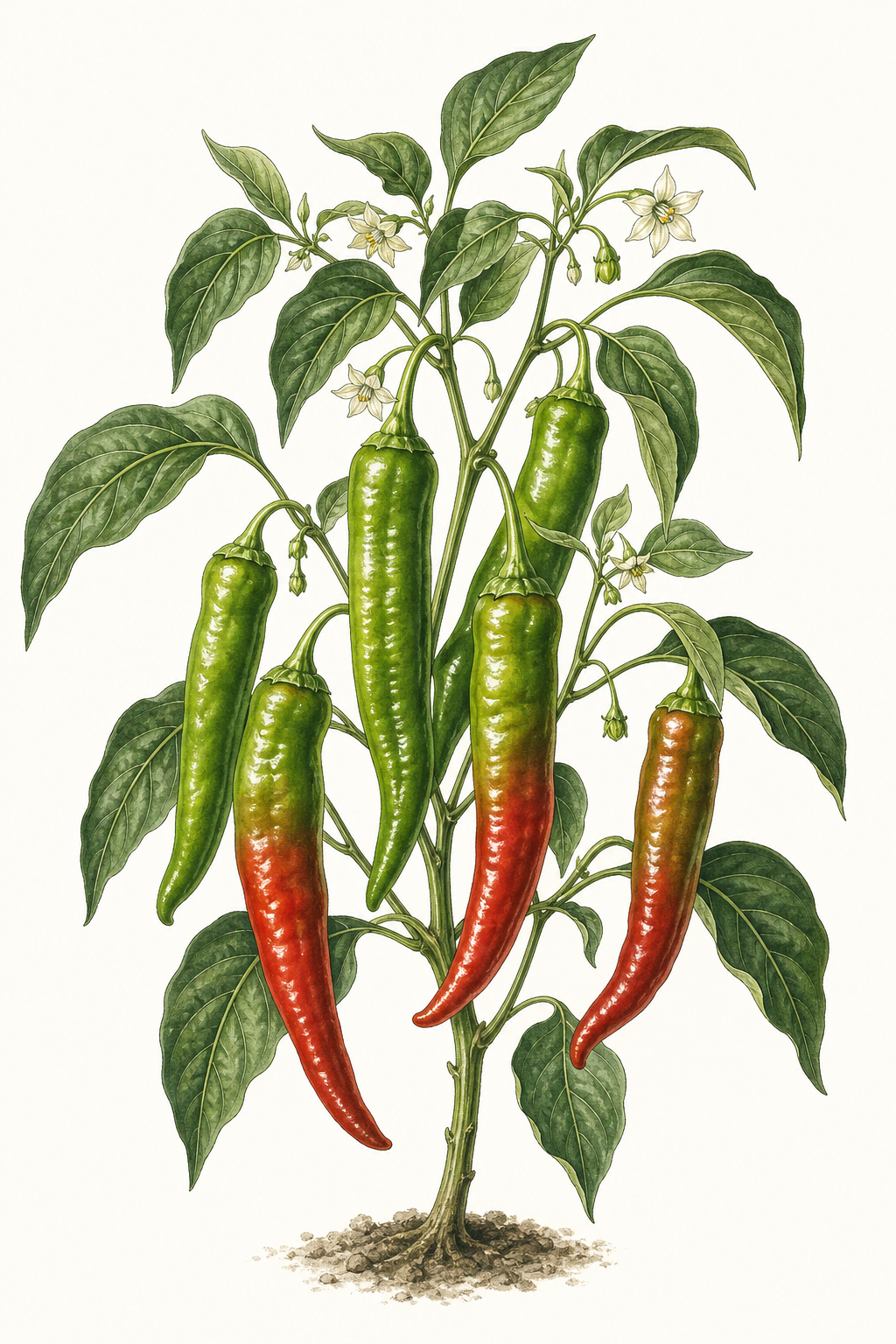 Botanical illustration of Anaheim