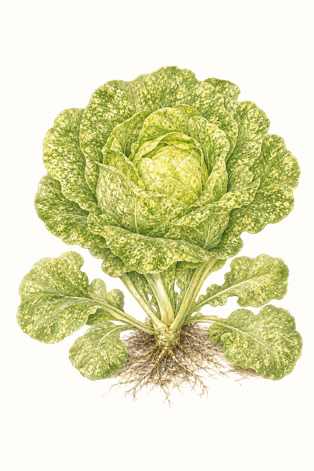 Botanical illustration of Speckled Butterhead