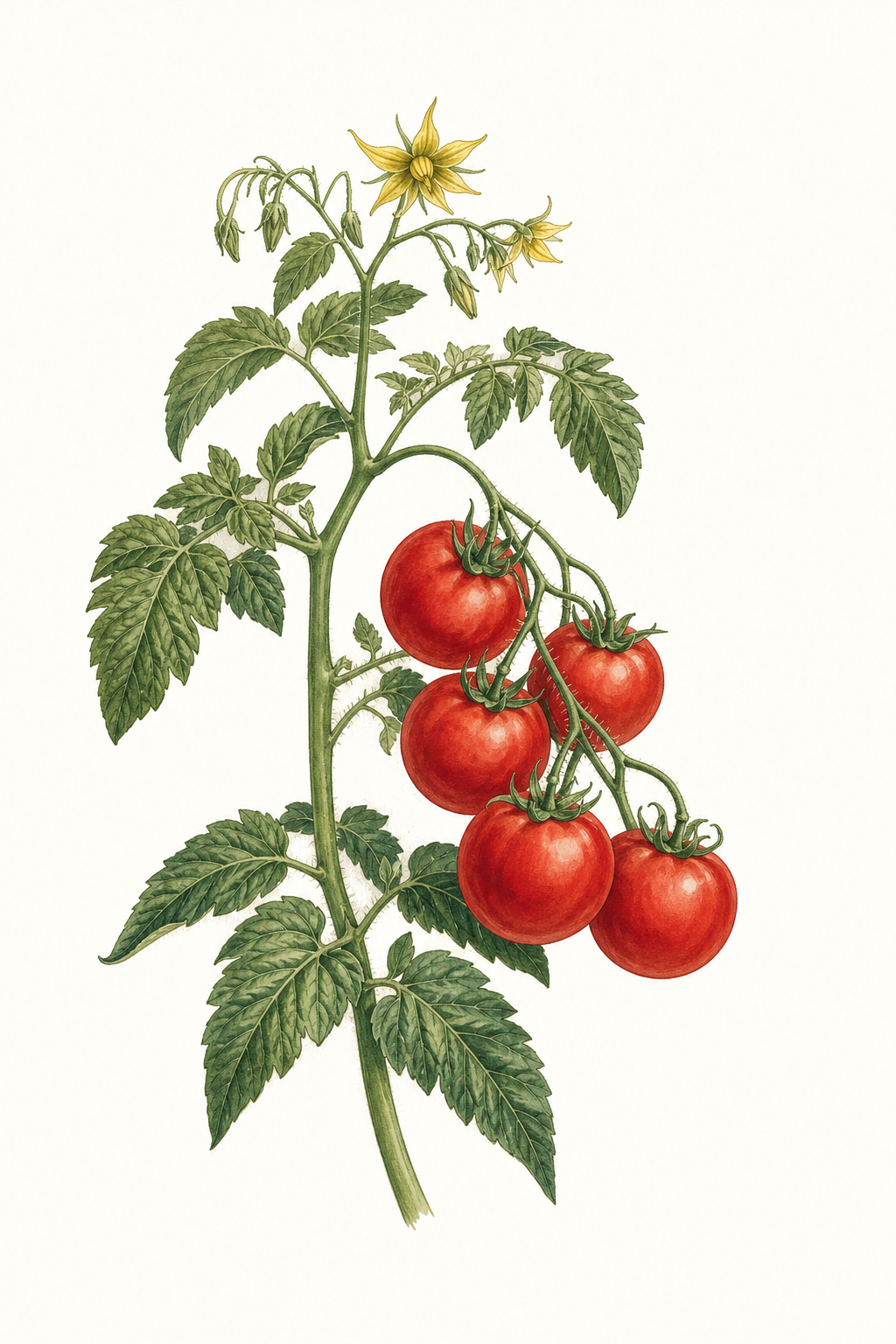 Botanical illustration of Pusa Sawani