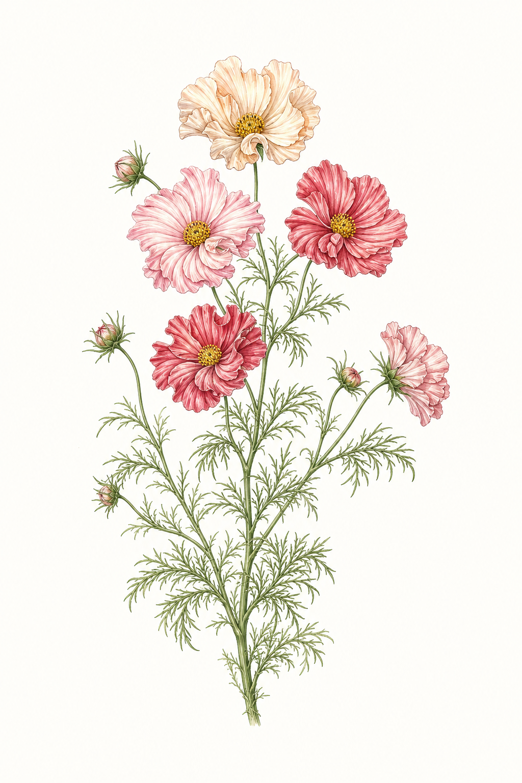 Botanical illustration of Sea Shells