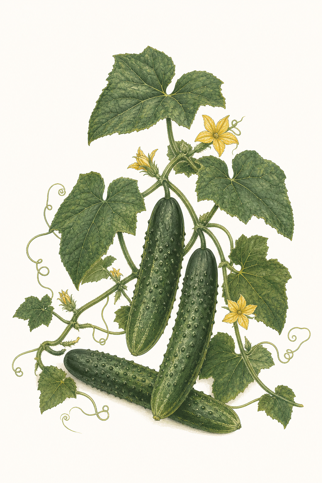 Botanical illustration of Marketmore 76