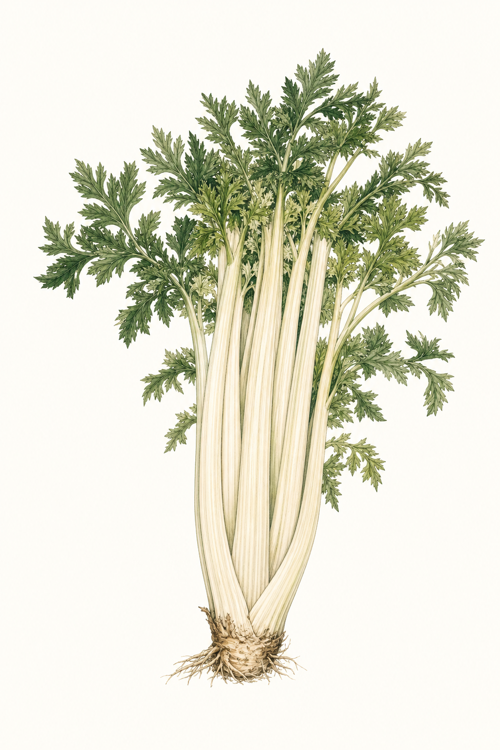 Botanical illustration of White Plume