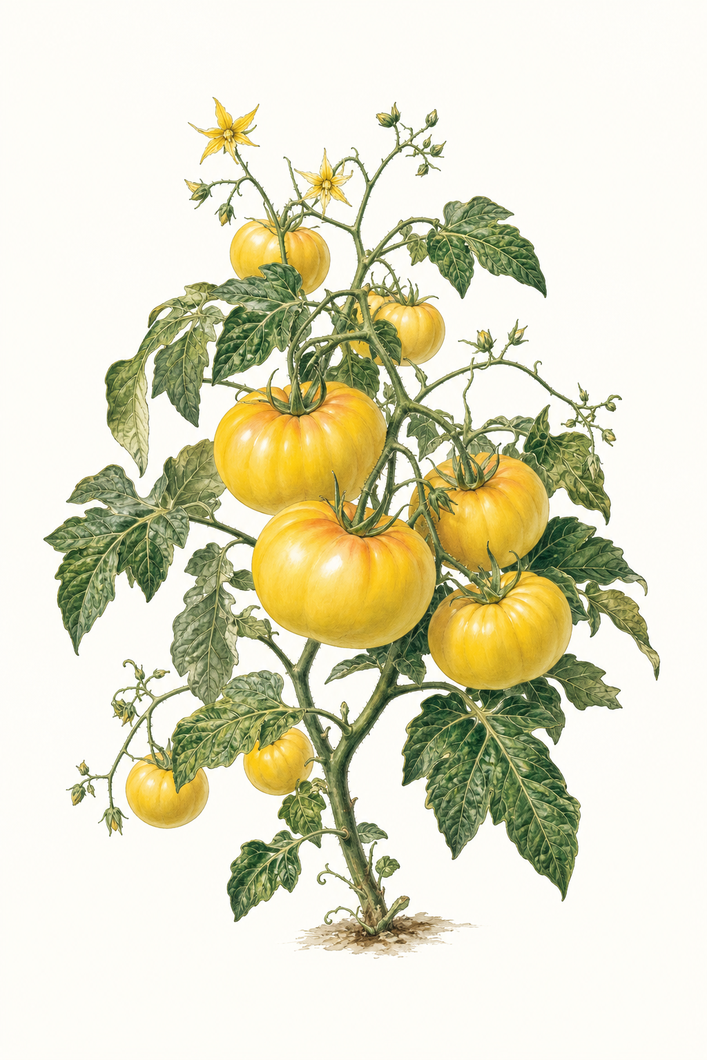 Botanical illustration of Dr. Wyche's Yellow