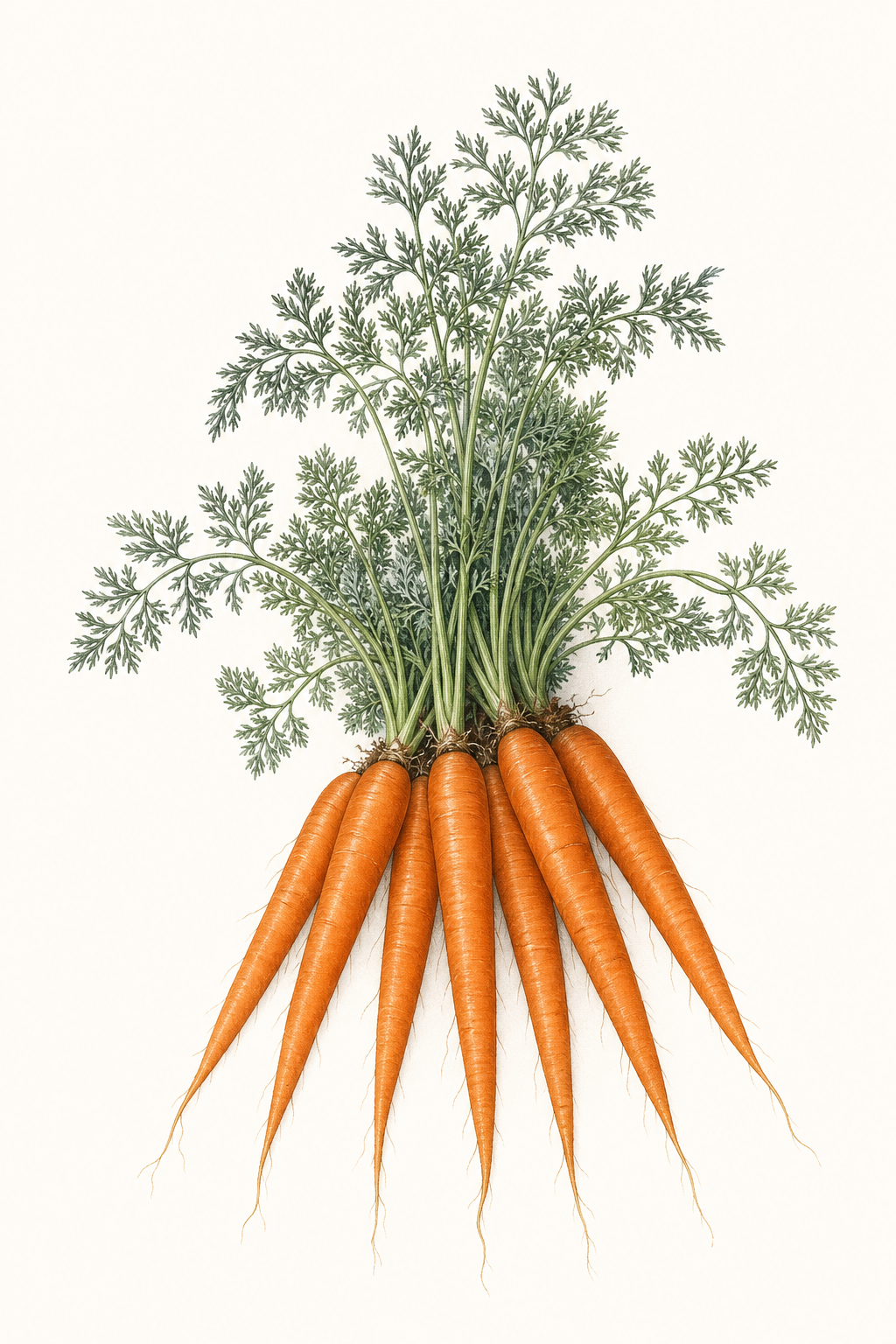 Botanical illustration of Nantes Coreless