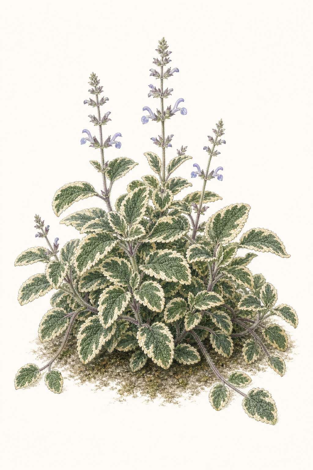 Botanical illustration of Dwarf Sage