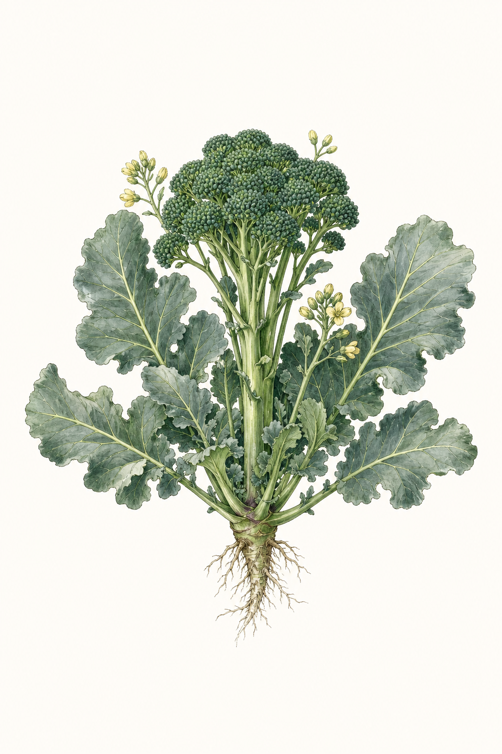 Botanical illustration of Atlantis Baby Broccoli