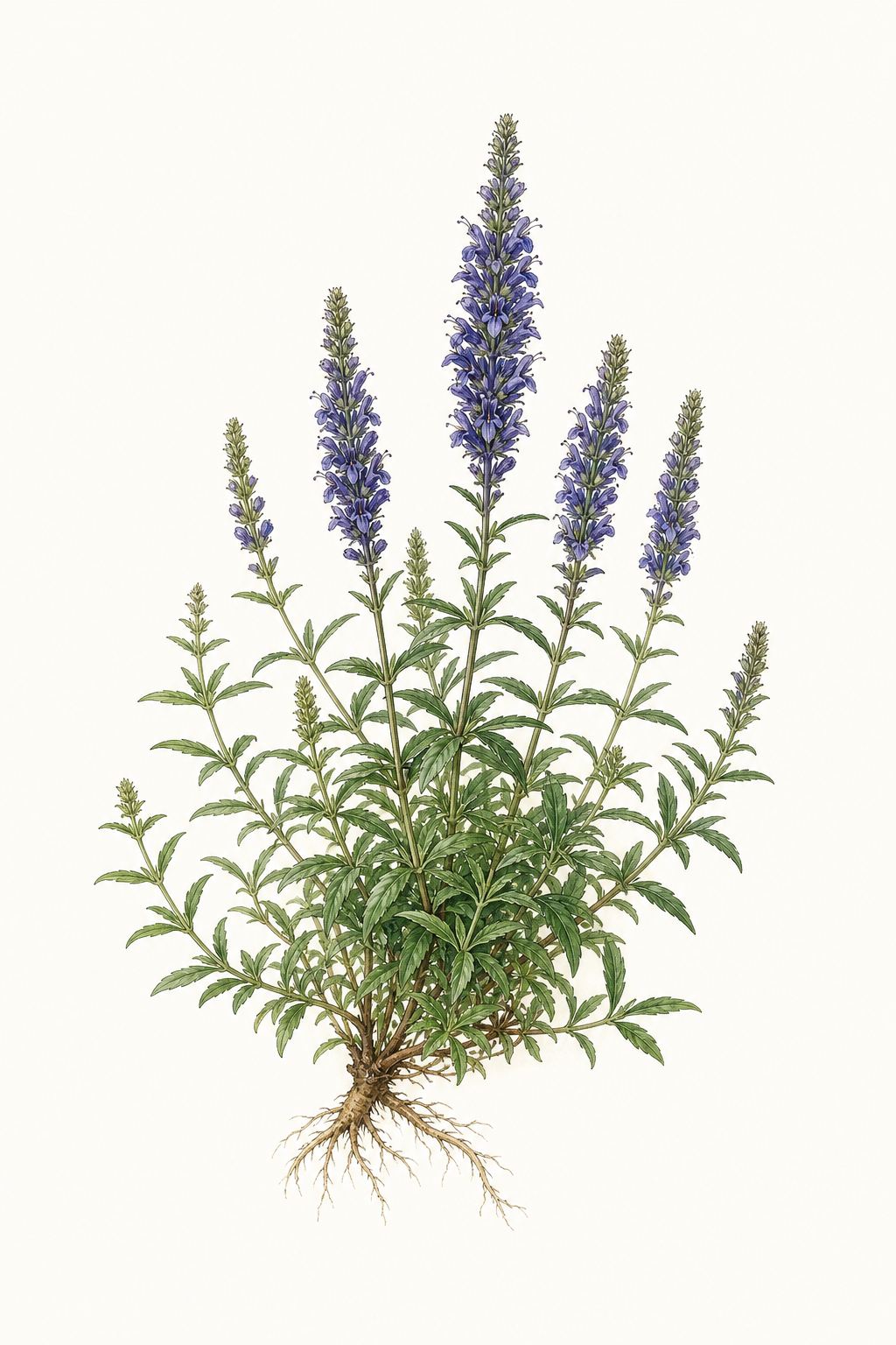 Botanical illustration of Blue Spike