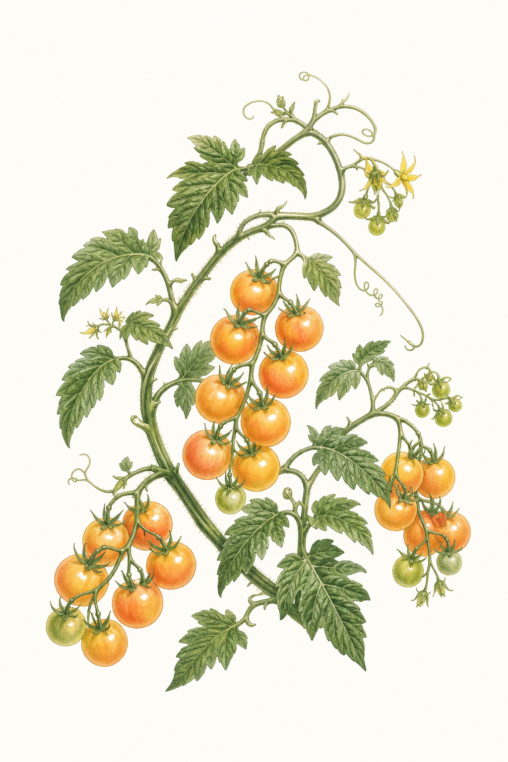 Botanical illustration of Sunpeach