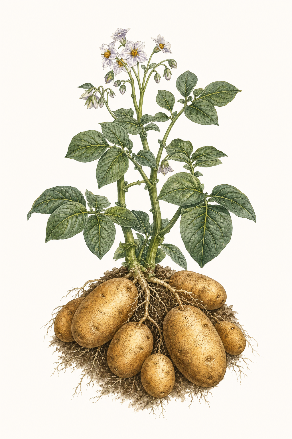Botanical illustration of German Butterball